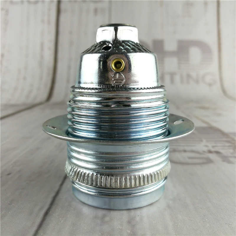 Portalámparas con acabado en oro/aleación de plata, certificado CE con ajuste de sombra, enchufe de luz colgante, base DIY E27 AC110V/220V