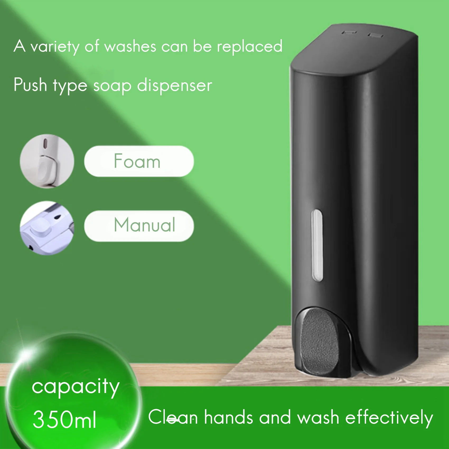 

ABGR-3X 350 мл дозатор мыла настенный ручной дозатор мыла для ванной комнаты гель для душа держатель дозатора жидкого шампуня