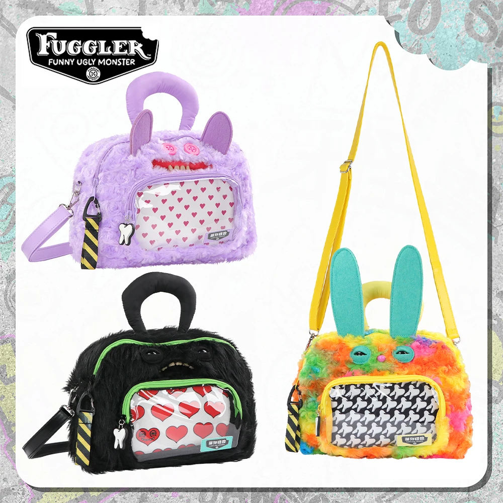 100-original-fuggler-funny-ugly-monster-crossbody-bag-square-bag-series-anime-peripheral-plush-toys-tooth-monster-ornament-28cm