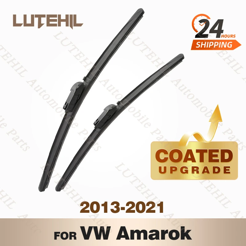 

LUTEHIL's Silicone Front Wiper Set For VW Amarok 2013 - 2021 2014 2015 2016 2017 2018 2019 coated windshield wiper blade 24"+24"