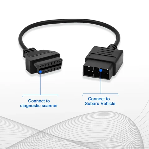 Pour Subaru 9Pin à 16Pin connecteur femelle OBD2/OBDII DLC 16Pin femelle outil de Diagnostic de voiture adaptateur outil de garage