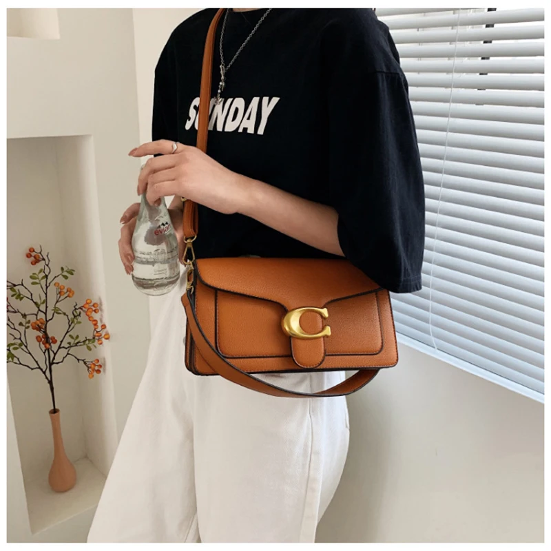 Fashion Ladies Shoulder Bags High Quality PU Handbags Solid Color Shopping Crossbody Bag For Women Detachable Shoulder Straps image 2