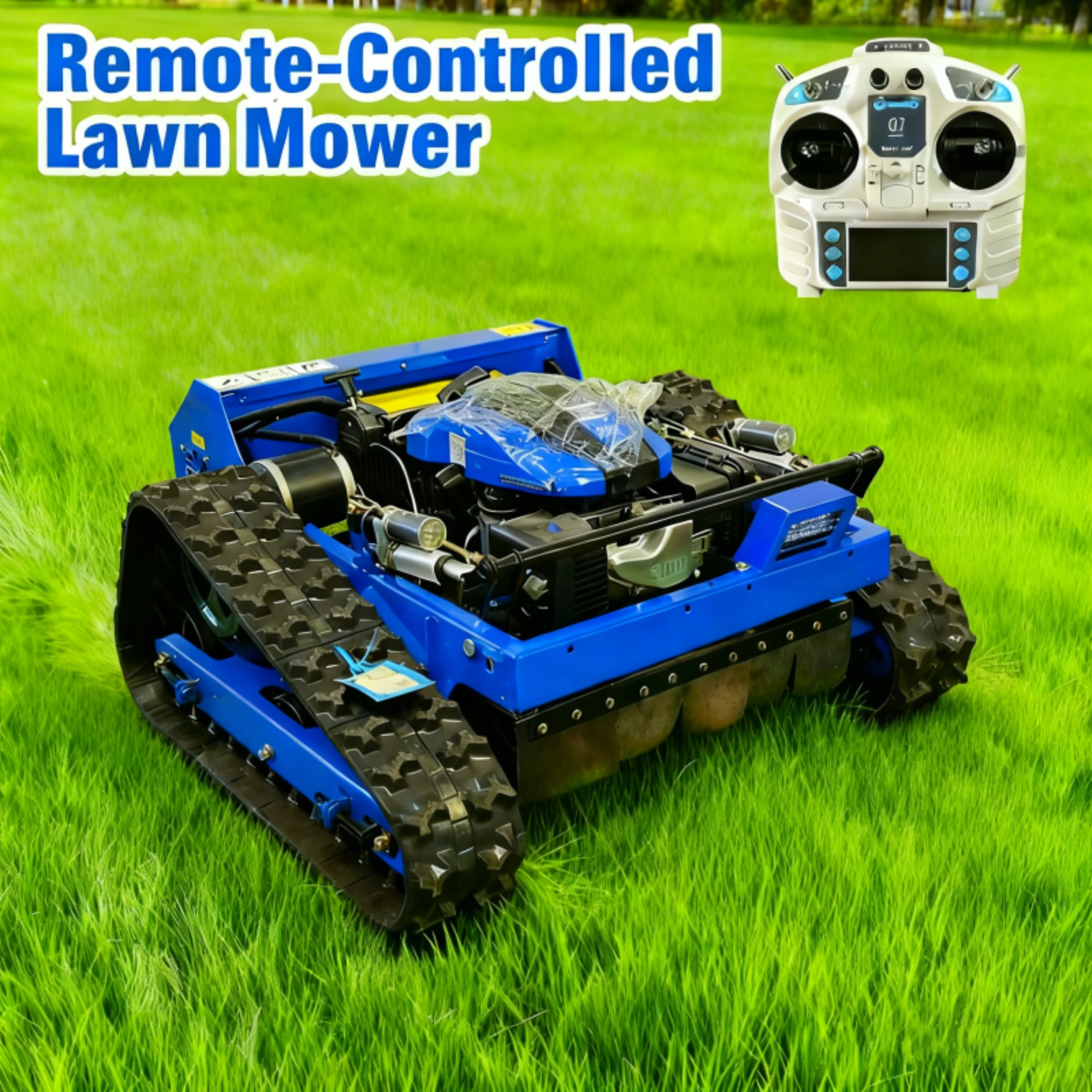 

Customized Remote Controlled Lawn Mower 550mm 1000mm Width 4WD Battery Brush Rechargeable Mower Cutter for Steep Slopes Mower