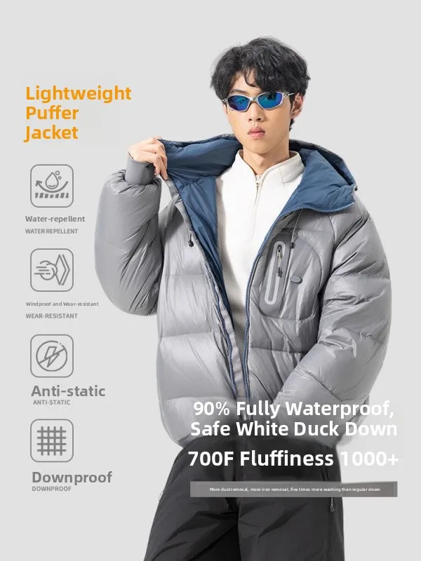 

Brave Flng Trendy Brand Tee-Proof Lightweight Hooded down Jaet 700 Fill Power ex Outerwear Anti-Drifting Feather