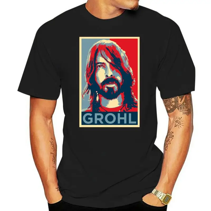 Dave Grohl Big Photo Picture Mens Black T-shirt Tee S - 3xl Top Tee For Sale Natural Cotton Tee Shirts