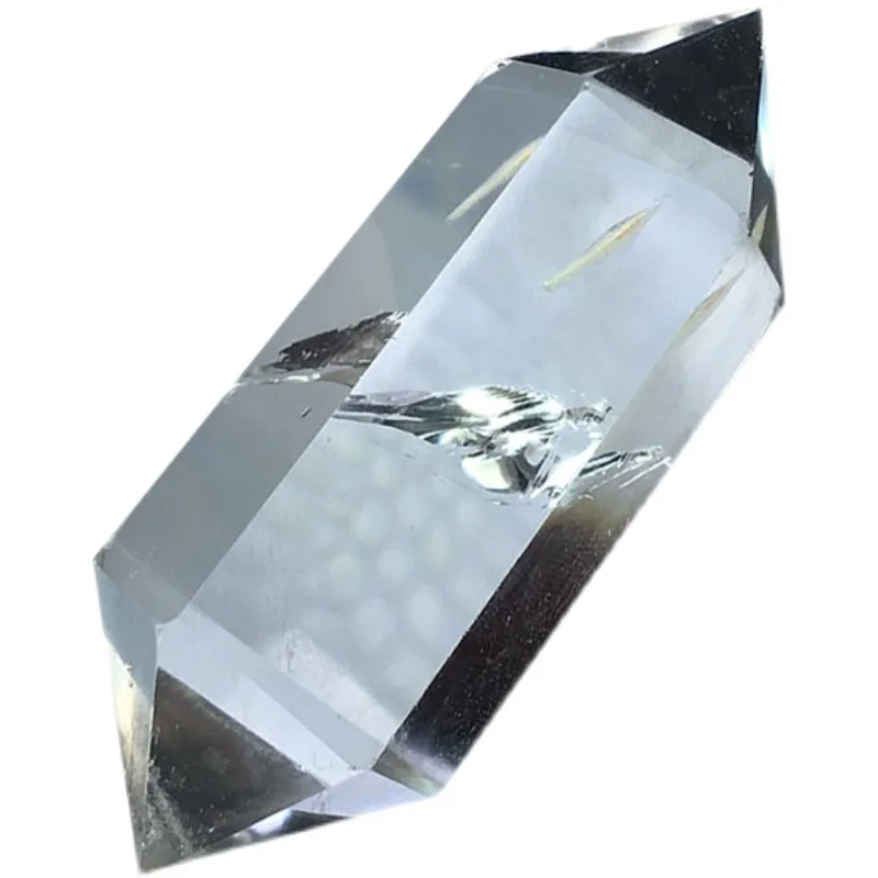 

l RainbowSix-Axis Crystal Double-Capped ColumnHome Decoration Original Stone PoliedWhitePendant LampLIVINOM Decor