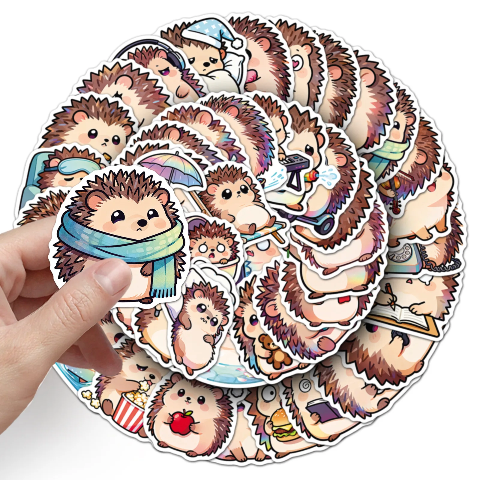 50PCS Cartoon Igel Aufkleber DIY Telefon Laptop Gepäck Skateboard Wasser Tasse Wasserdichte Graffiti Aufkleber Spaß für Kinder Spielzeug Geschenke