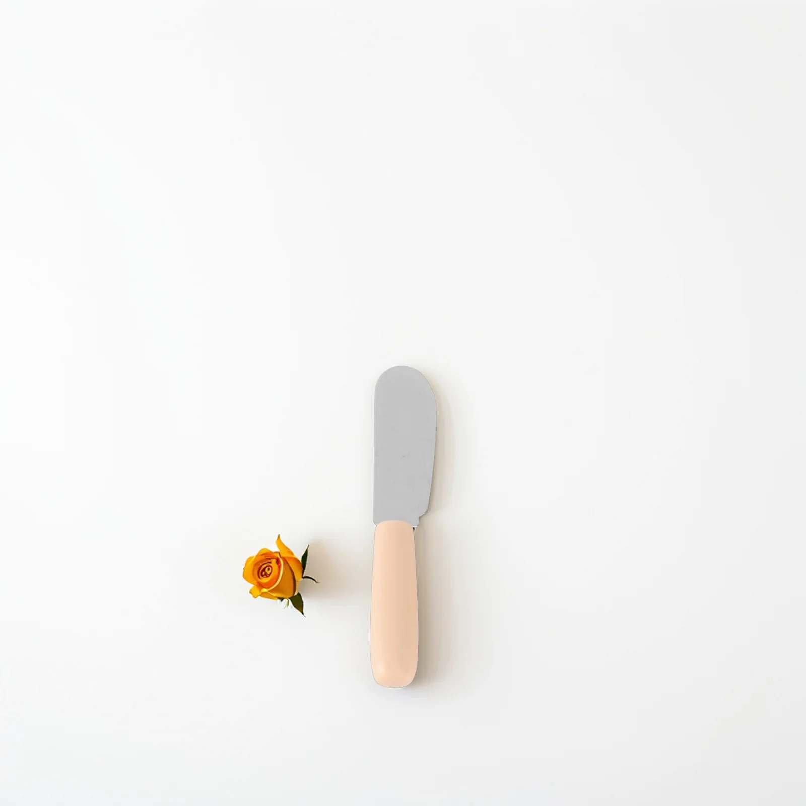 

6pcs Plastic Handle Butter Knife Stainless Steel Cooking Tool Cake Utensils Easy Hold Firm Slice Spread