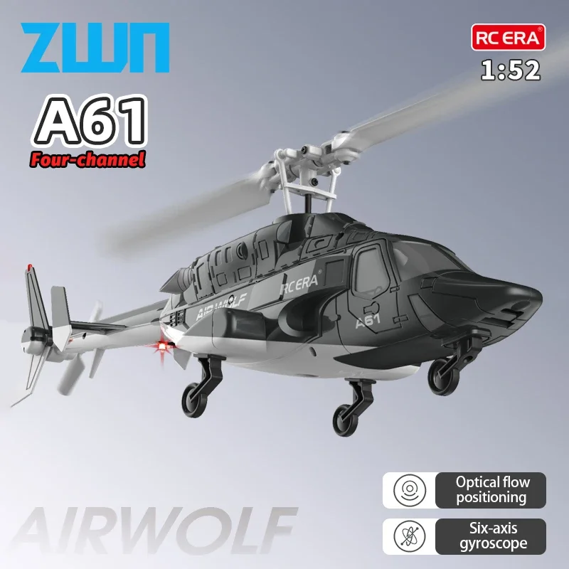 

A61 RC Helicopter 2.4G 6-Aixs Gyroscope 4CH Altitude Hold Optical Flow Remote Control Helicopter Toys For Kid Adult