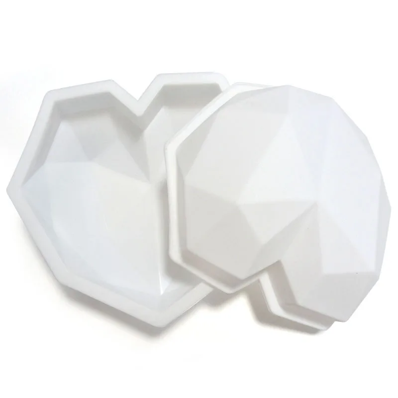 Silikon Diamant Liebe Backform Set Brief Anzahl Formen 1/6/8 Hohlraum Herz Mousse Gebäck Kuchen Schokolade Seife Kerze Form