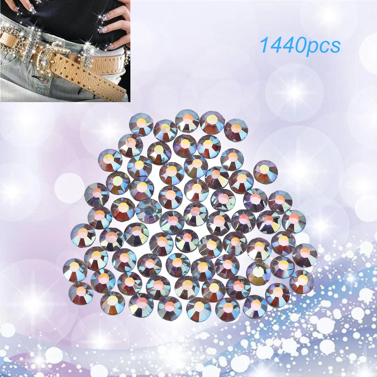 

1440pcs Diy Rhinestones 4Mm Crystal Ab Resin Flatback Hotfix For Nail Art Phone Decor Clothing Bag Shoe Craft Jewelry Beads