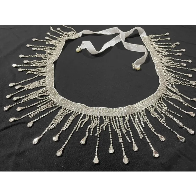 

Пояс для танца живота по индивидуальному заказу, поясной шарф с кисточками и бриллиантами, поясная цепочка, костюм для восточного танца, костюм для танца живота