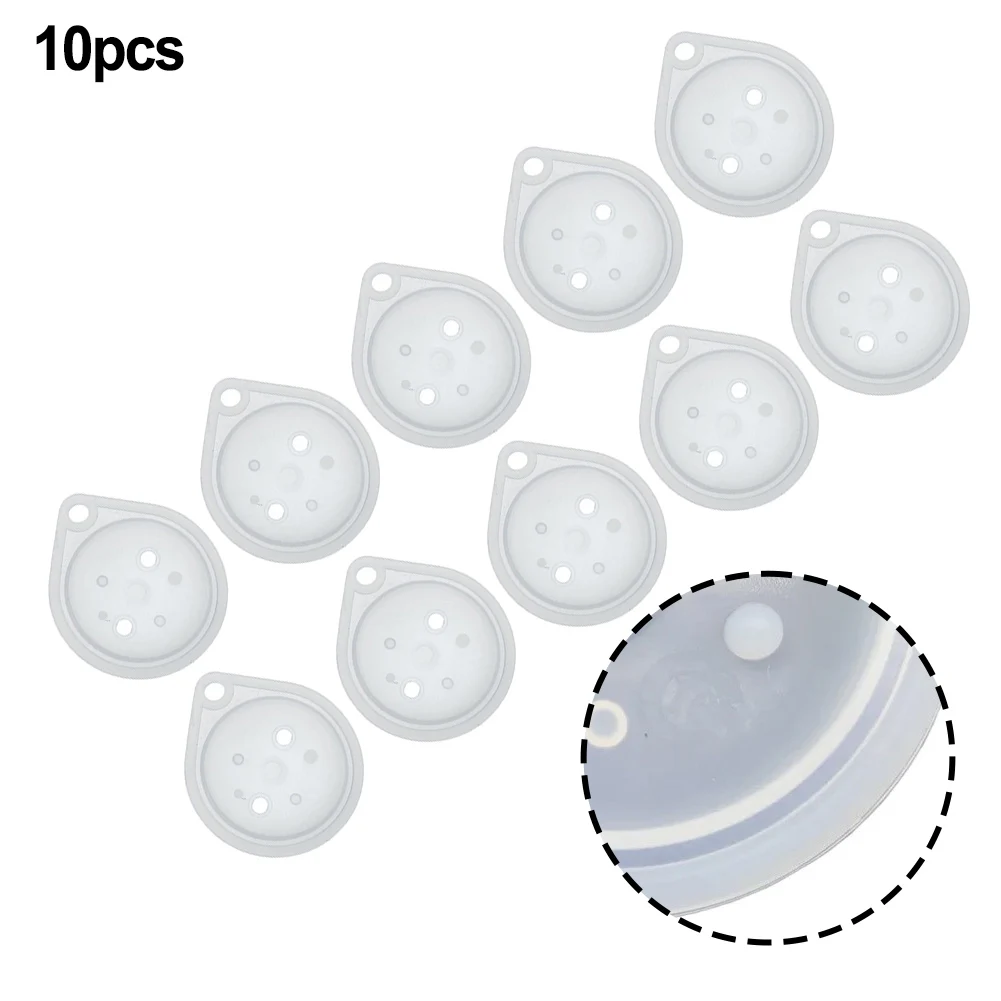 10pcs 50mm White Silicone Oblique Hole Diaphragm Pressure Resistant Water Heater Membrane For Bosch Type D Replacement Parts