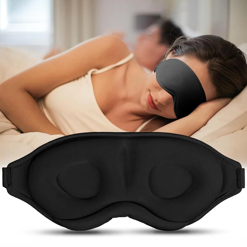 3D Sleeping Eye Mask Travel Rest Aid Eye Cover Patch Paded Soft Sleeping Mask Blindfold Eye Relax Massager view 5