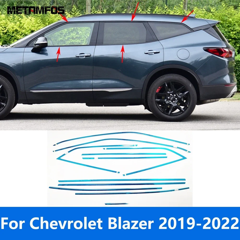 العلوي + السفلي إطار النافذة عتبة النافذة غطاء صب الكسوة ملصق لشروليه السترة 2019 2020 2021 2022 اكسسوارات السيارات التصميم #1