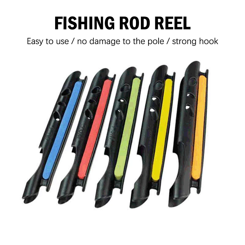 1PC Random Fishing Coiling Plate Clip On Rod Fishing Line Holder Line Winding Plate Winding Board Bite Holder Rod Bobbin Tackle