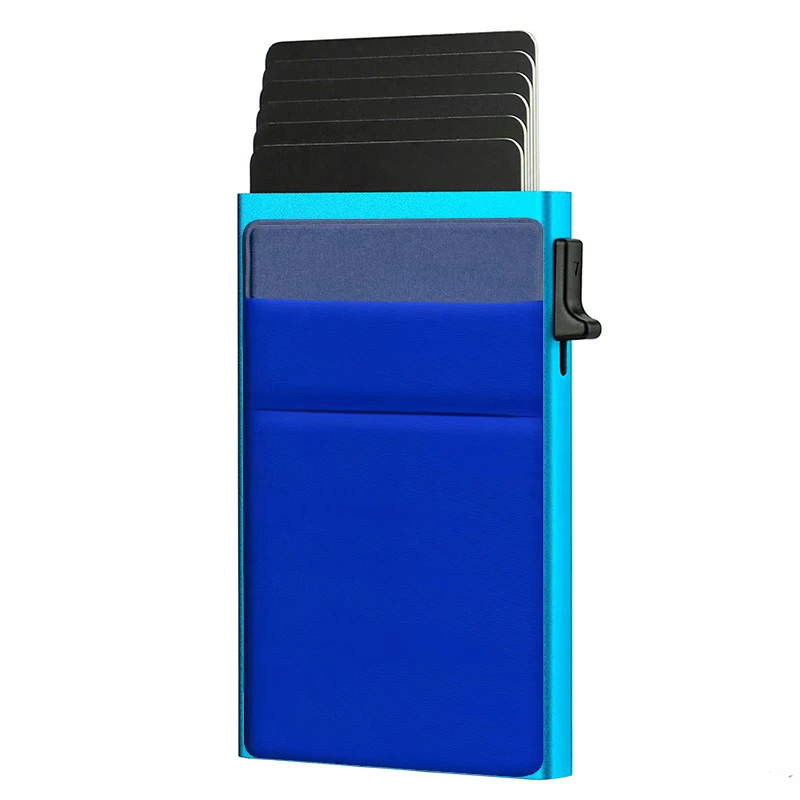 Unisex Anti Rfid Blocking Protected ID Kredit Magic Card Holder Männer dünne schlanke minimalistische Smart Wallets Metall ID Cardholer Case