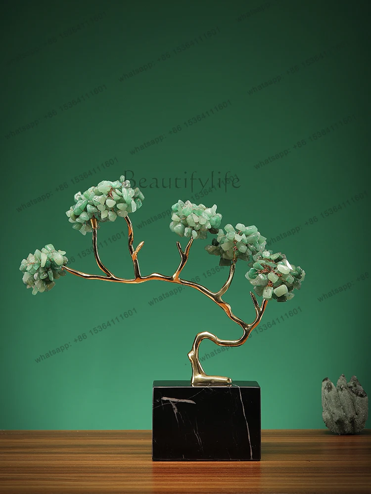 Citrine Fortune Tree Lucky Ornament Light Luxury High-end Entrance TV Cabinet