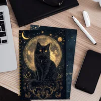 Moonlit Cat Notebook, Journal, Blank Lined Pages, Ideal Gift for Note-Taking, Inspiring for Men and Women, Perfect for Students 6