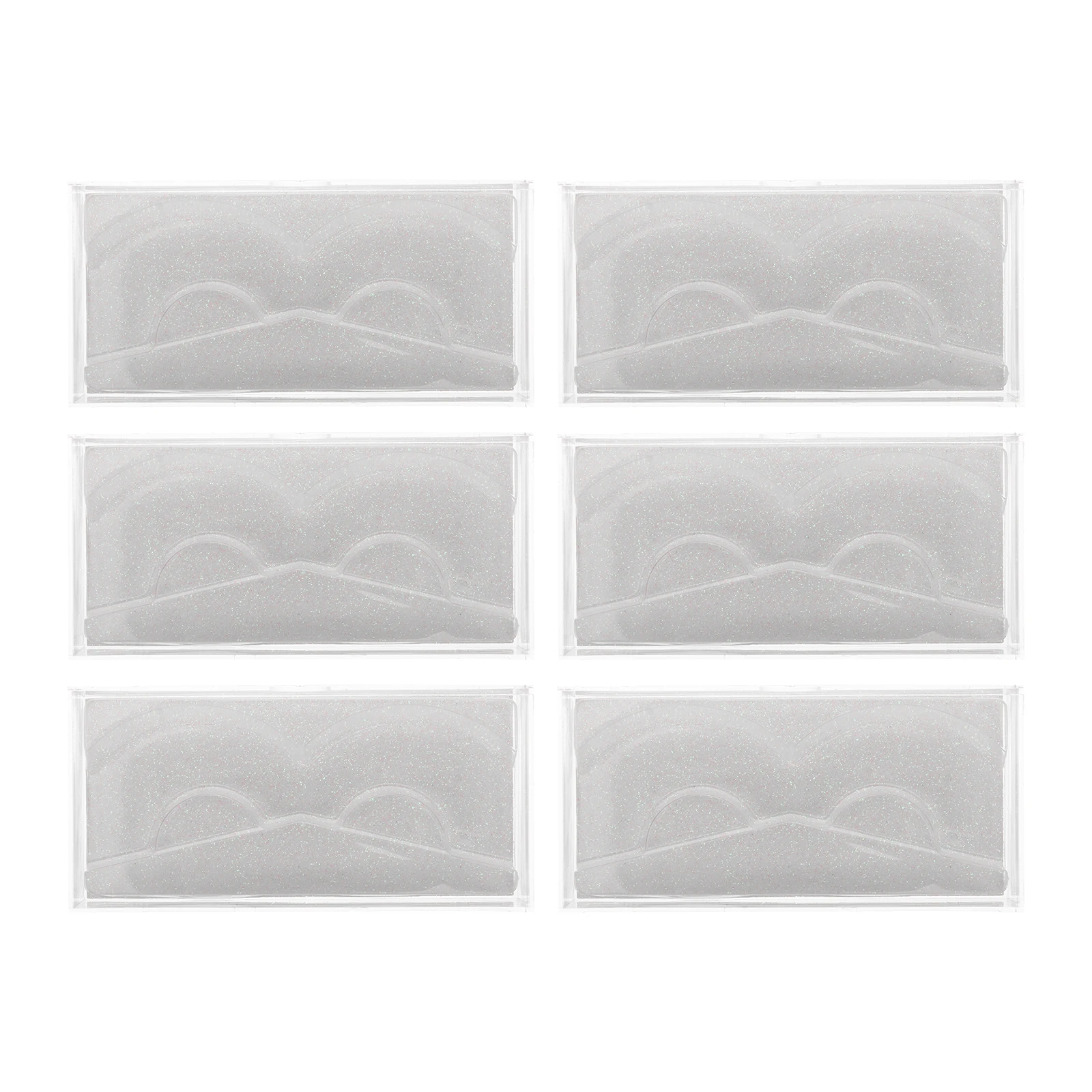 

6 Pcs False Eyelash Case Plastic Empty Boxes Container Drawer Style Eyelash Storage Organizer Seal Fit