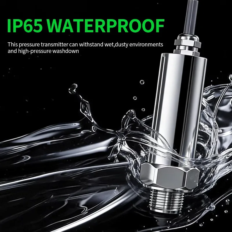 QDW90A-3 Industrial Automation Waterproof Pressure Transmitter 4-20mA 0-10V Output 60Mpa 304 Stainless Steel Sensor
