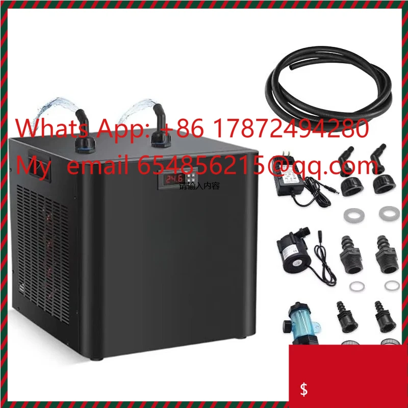 Hydroponic Tank Cold Plunge 1/3HP Ice Bath Water Chiller With Filter