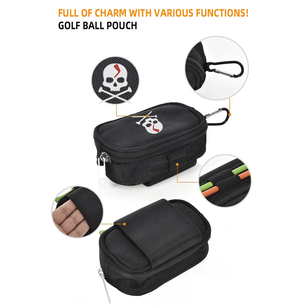 Golf Mini Bag Golf Ball Small Waist Bag Golf Ball Carrying Bags Holder Professional Storage Clip Hook Waistband Pouch Pack