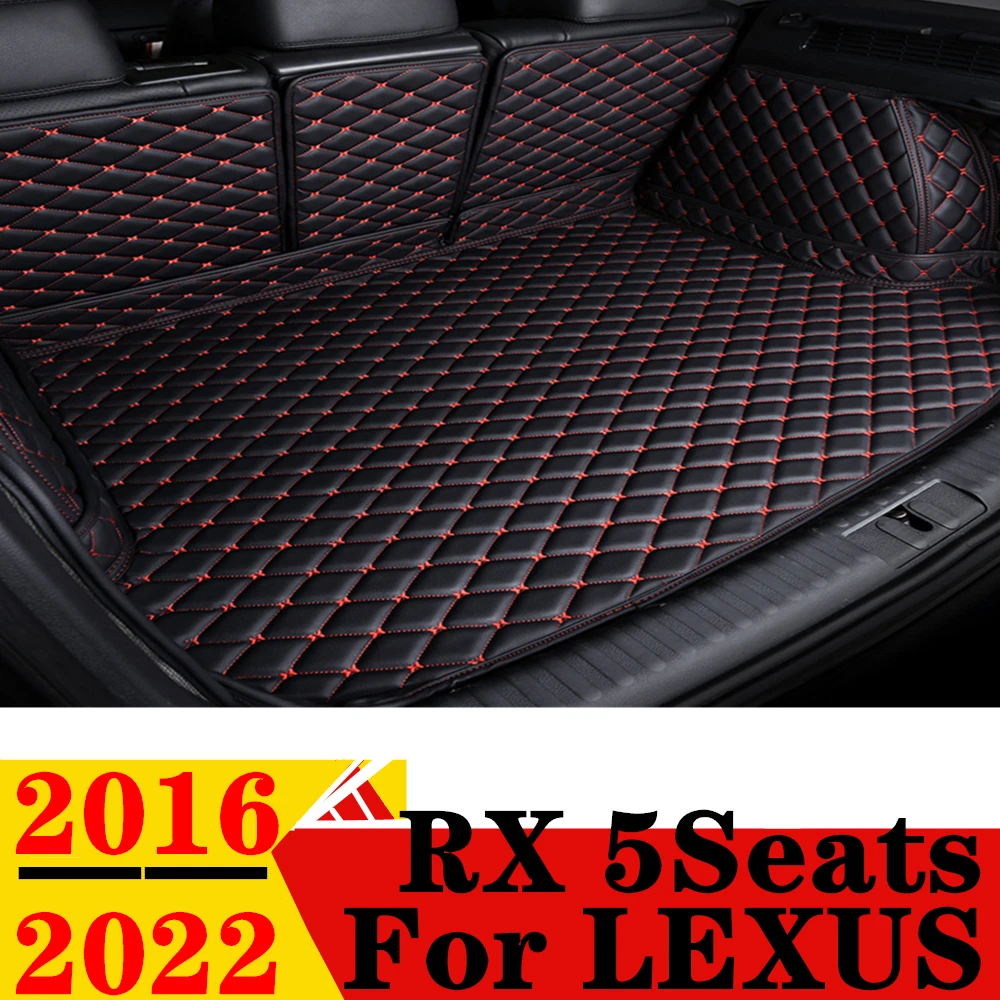 Car Trunk Mat For LEXUS RX 5Seats 2022 2021 2020 2019 2018 2017 2016 Rear Cargo Cover Carpet Liner Tail Parts Boot Luggage Pad