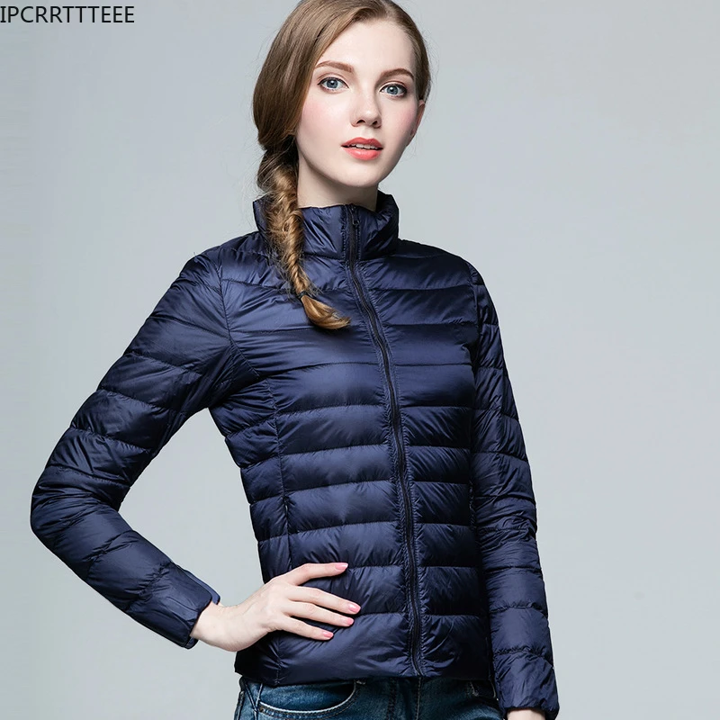 2023 90% White Duck Down Jacket Women Autumn Winter Coat Thin Ultra Light Slim Warm Jacket Windproof Down Coat