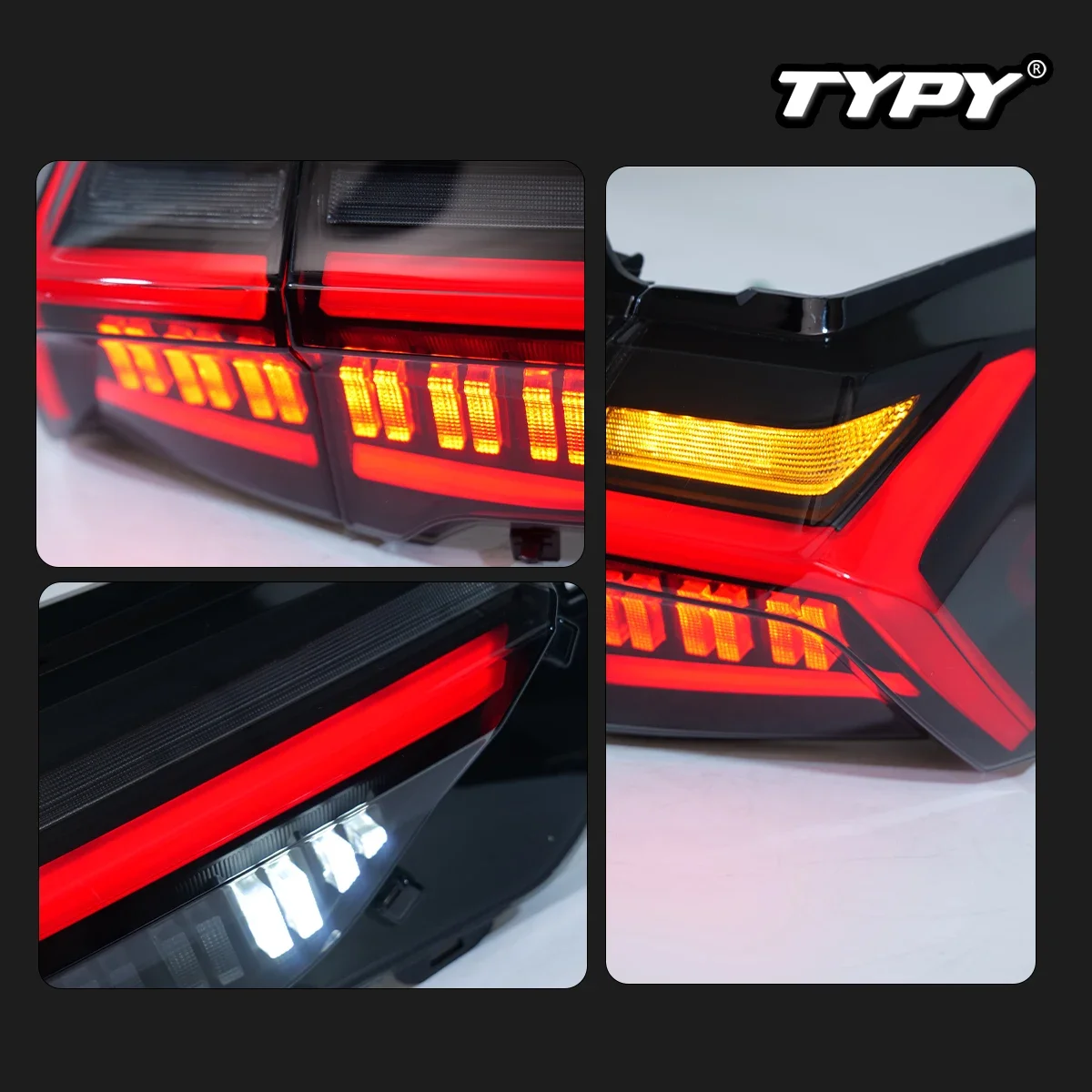 

TYPY New LED Tail Lamp Upgrade Modified For Toyota RAV4 Taillights 2020-2024 Taillight Dynamic Signal Tail Lamp Auto Accessories
