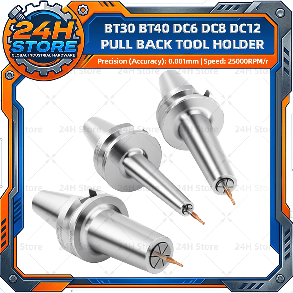 High Precision High Speed BT30 BT40 DC4 DC6 DC8 DC12 Tool Holder BT Spindle DC Pull Back Chuck Tool Holder Cnc Machining Center