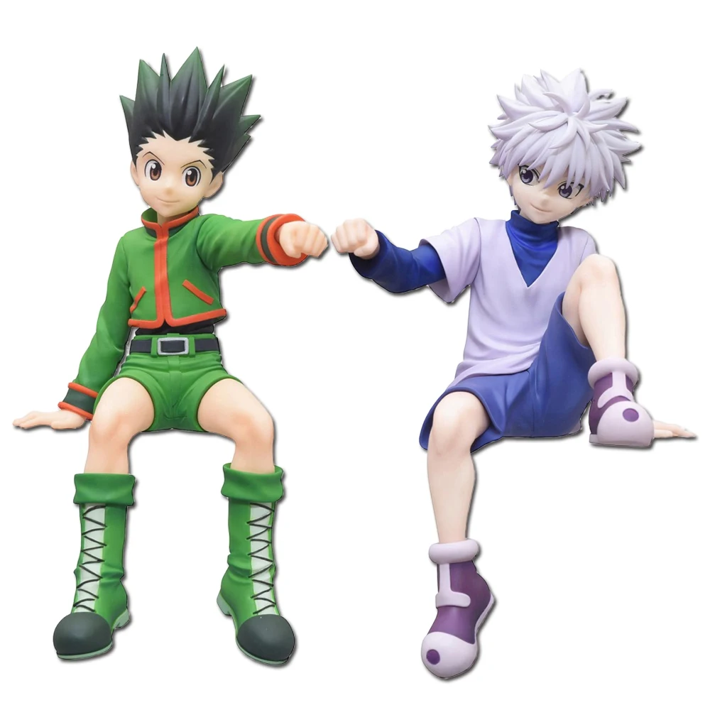 13.5CM Anime HUNTER×HUNTER Hisoka Noodle Press Killua Zoldyck GON·FREECSS Sitting Model Toy Gift Collection Action Figure PVC