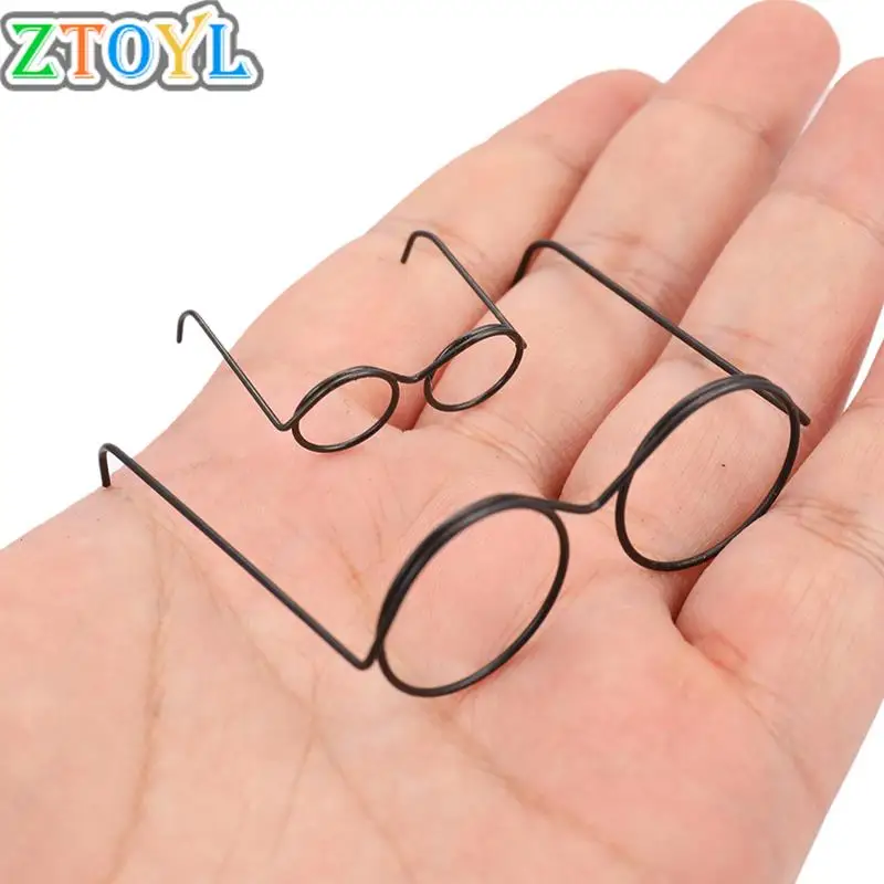 2pcs Great Collection Fashion Round Frame Lensless Retro Doll Glasses For Doll Hot Sale