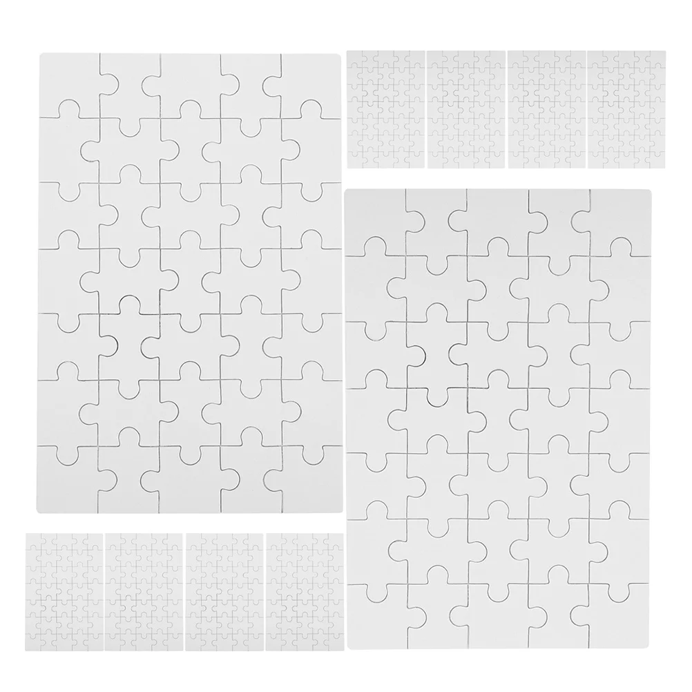 

12Pcs Blank Jigsaw Puzzle Pieces Wooden Sublimation Craft DIY Set for Family School Kindergarten Educational Use Sublimation