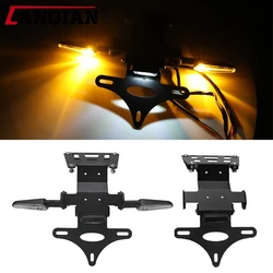 For Yamaha YZF-R3 R25 MT03 MT25 2015-2024 Accessories License Plate Holder Bracket with signal light Set Fender Eliminator Kit
