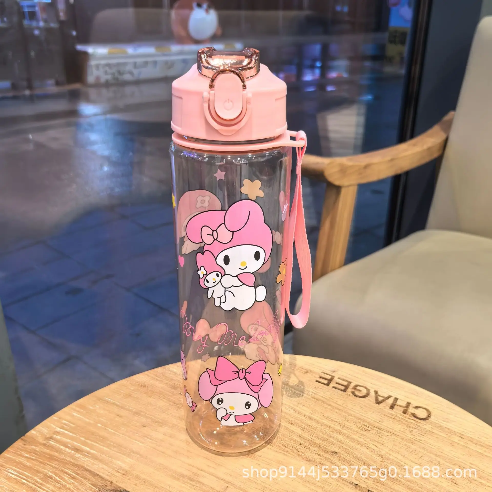 

800 мл Kawaii Hello Kitty чашка для воды Kuromi Cinnamoroll большая емкость всплывающая соломенная чашка для воды портативная спортивная уличная бутылка для воды