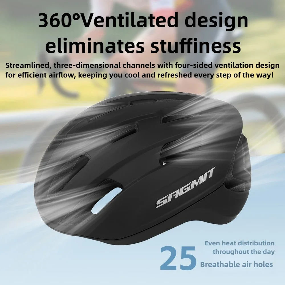 

SAGMIT MTB Cycling Helmet-Road Bike Safety Helmet,Breathable Sports Helmet for Skateboarding & Cycling Gear Removable & Washable