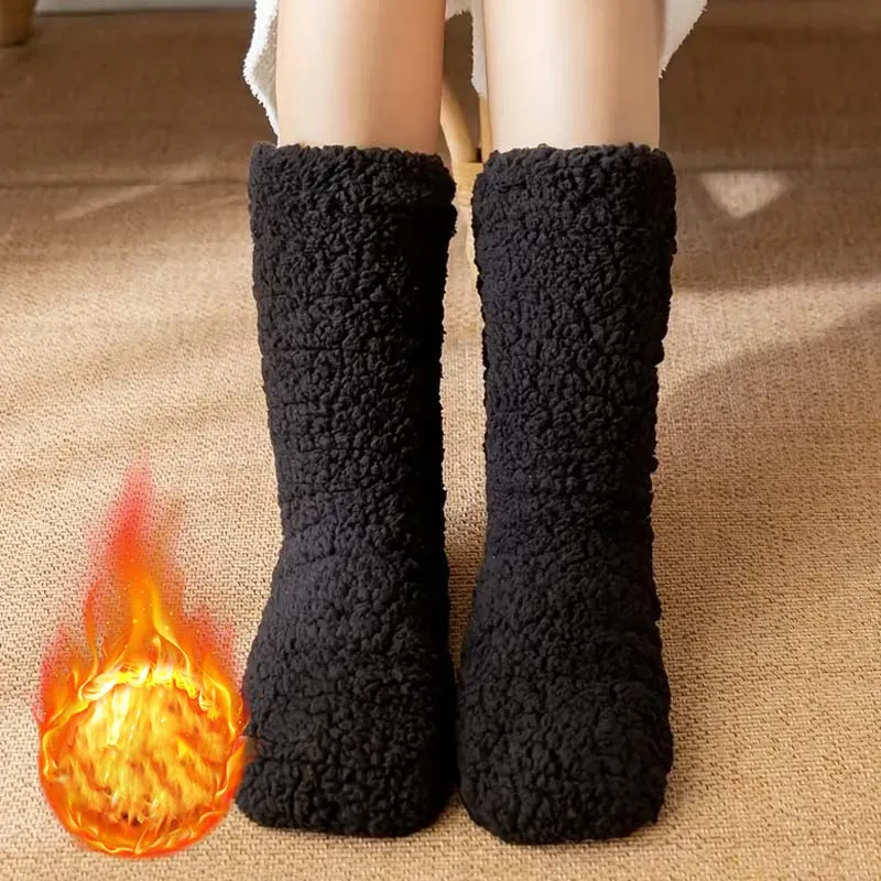 

1-5Pairs Winter Floor Socks for Adults Slipper Socks for Home and Maternity Soft Snow Socks for Cold Weather and Comfort
