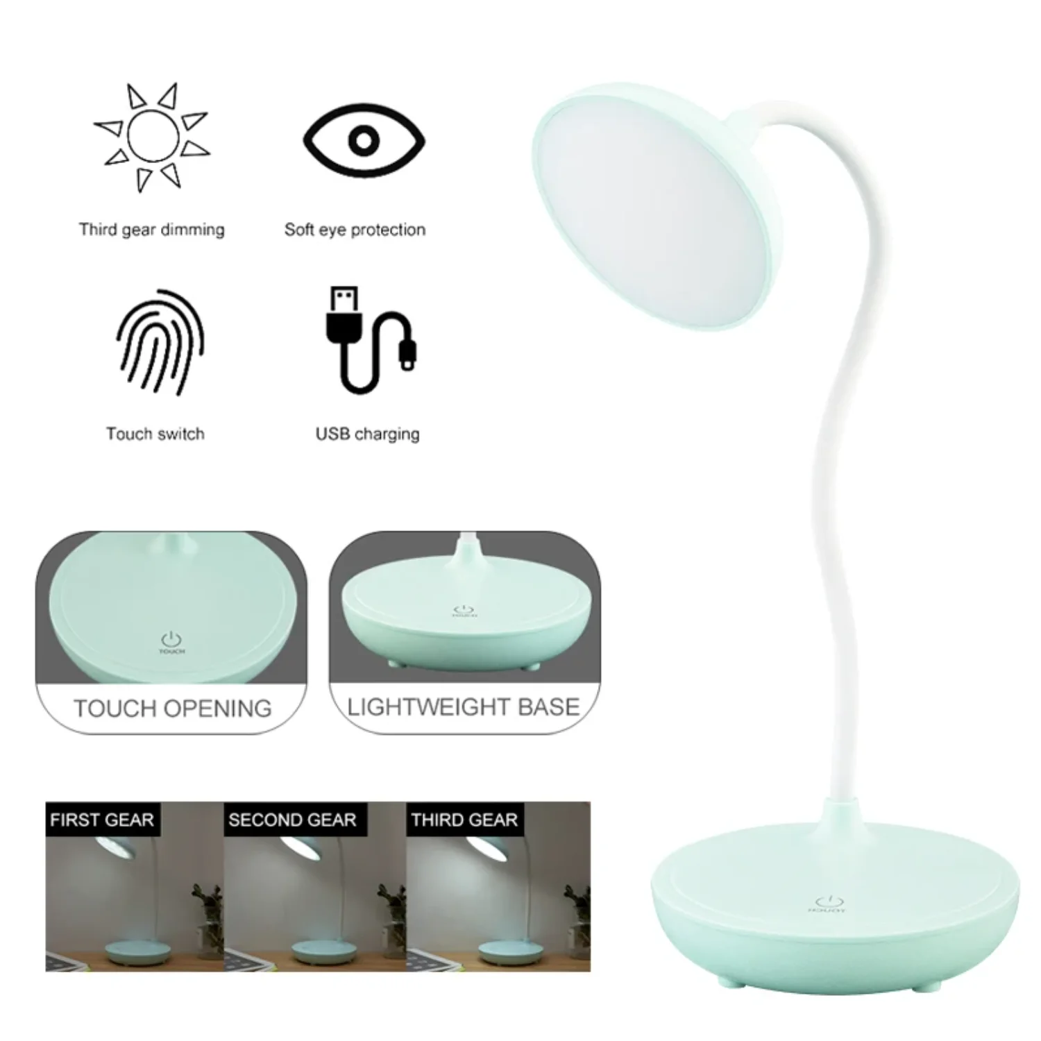Table Light Dormitory Bedroom Reading Camping Led Rechargeable Eye Protection  Wholesale   Living Room Hot Foldable