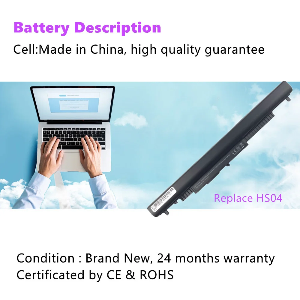 2200mAh 14.4V Battery HSTNN-LB6V for HP Pavilion 14-ac0XX 15-ac0XX 240 250 255 245 G4