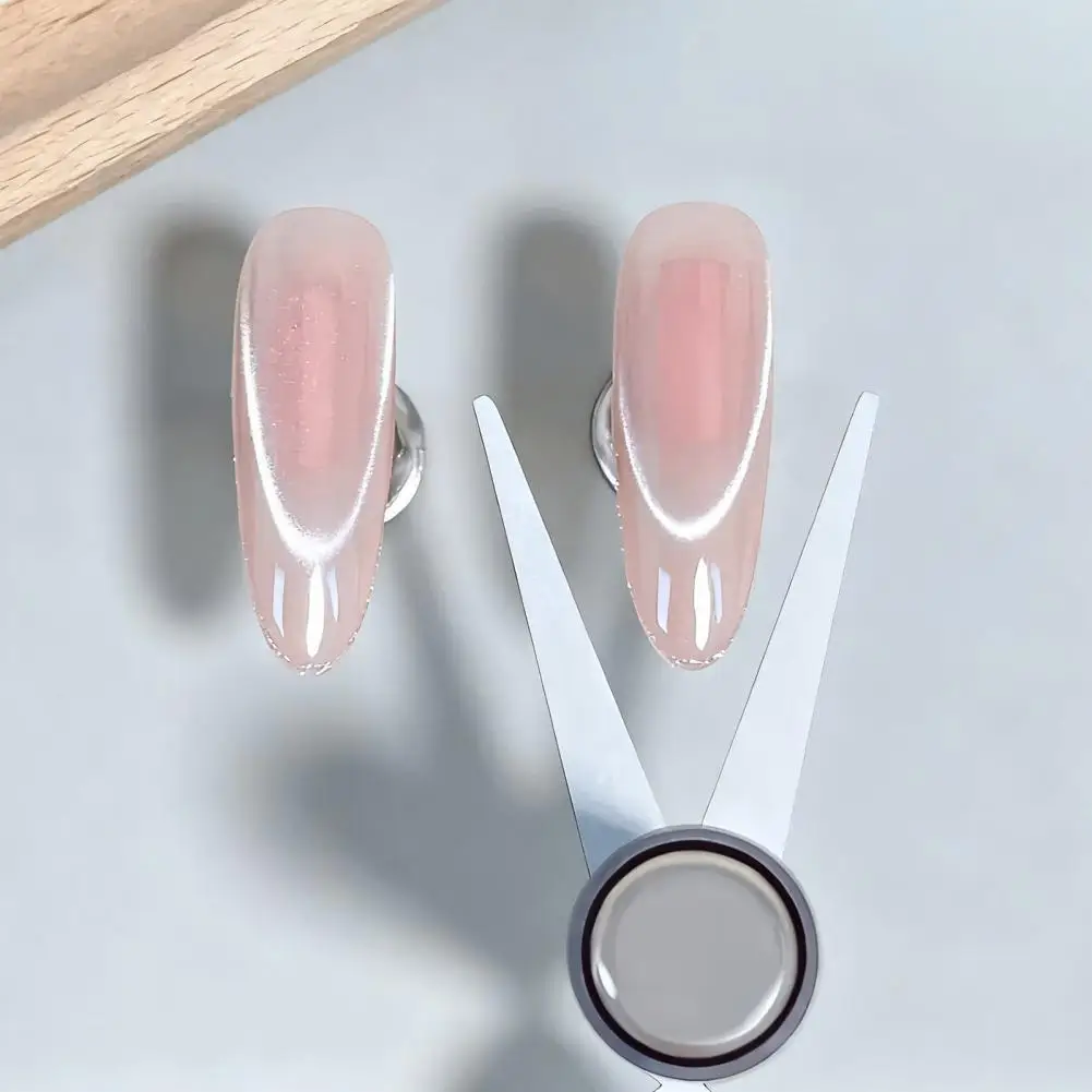 Herramienta de manicura francesa de doble punta con imán, Kit de Arte de uñas de acero inoxidable para diseño de ojos de gato, esmalte de uñas magnético profesional