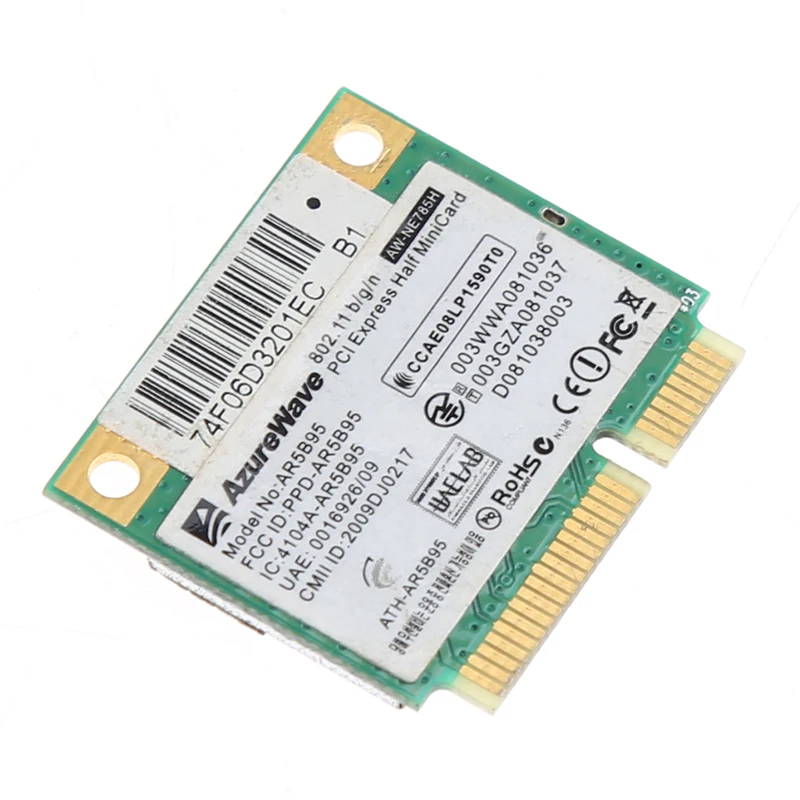 Atheros AR9285 AR5B95 150Mbps WiFi Wireless Half Mini PCI-E Card 802.11 b for Window XP 7 8 10 32 64