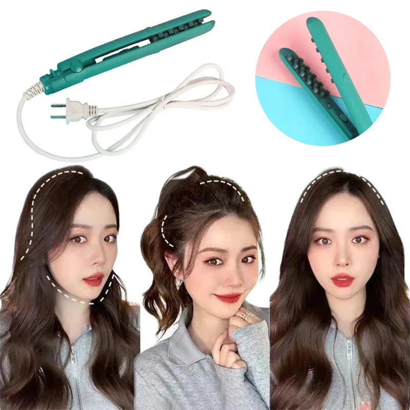 

3D Grid Mini Hair Curler Curling Iron Fluffy Hair Iron Ceramic Corn Perm Splint Flat Iron Portable Hair Styling Tools Barber