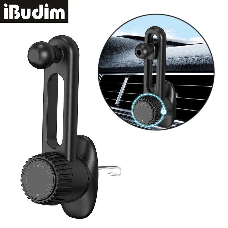 Universal 360 Degree Rotating Car Air Vent Clip 17mm Ball Head Base Metal Hook for Car Air Outlet Mobile Phone Holder GPS Stand