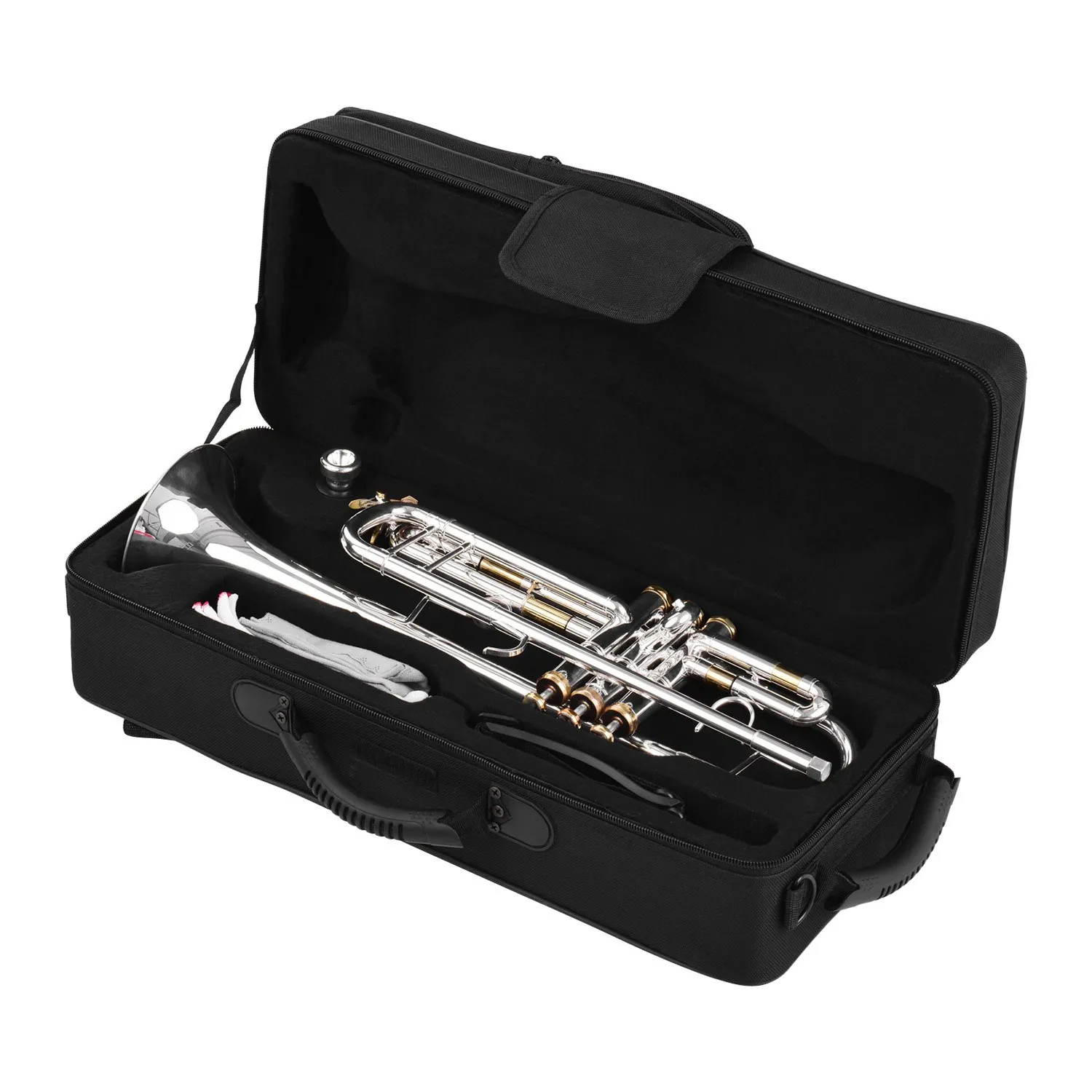 Professional Bb Trumpet Silver Plated Brass Instrument for Orchestra Band High-Quality Student & Intermediate Trumpet