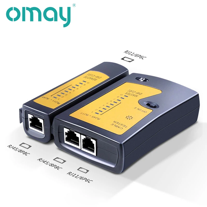 Network Cable Tester Pratical Series Green RJ11 RJ45 Crimping Tool Crimping Pliers CrimpTool for 6P 8P OMAY