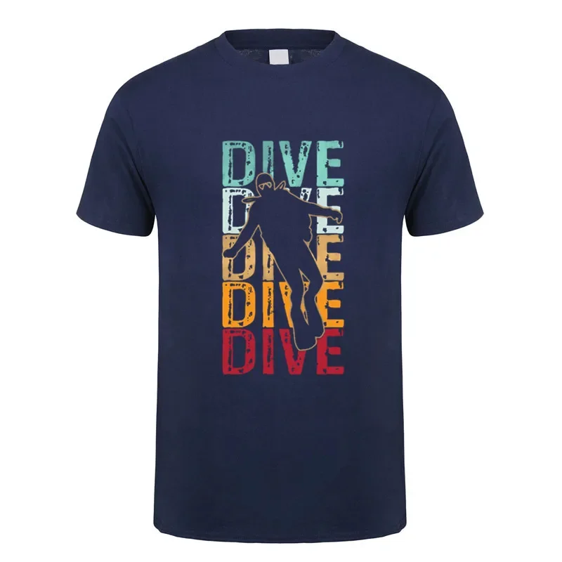 Scuba Dive T Shirt Men Cotton Summer Fashion Diver Man Tees Short Sleeve Diving T-shirts Tops