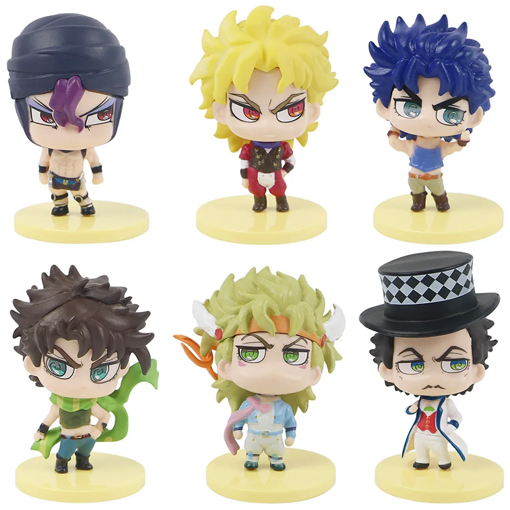 1Pcs Jojo\'s Bizarre Adventure Anime Doll Model Toy Cartoon Figures Q Version Twisted Egg Doll Model Ornaments Pvc Model Toys