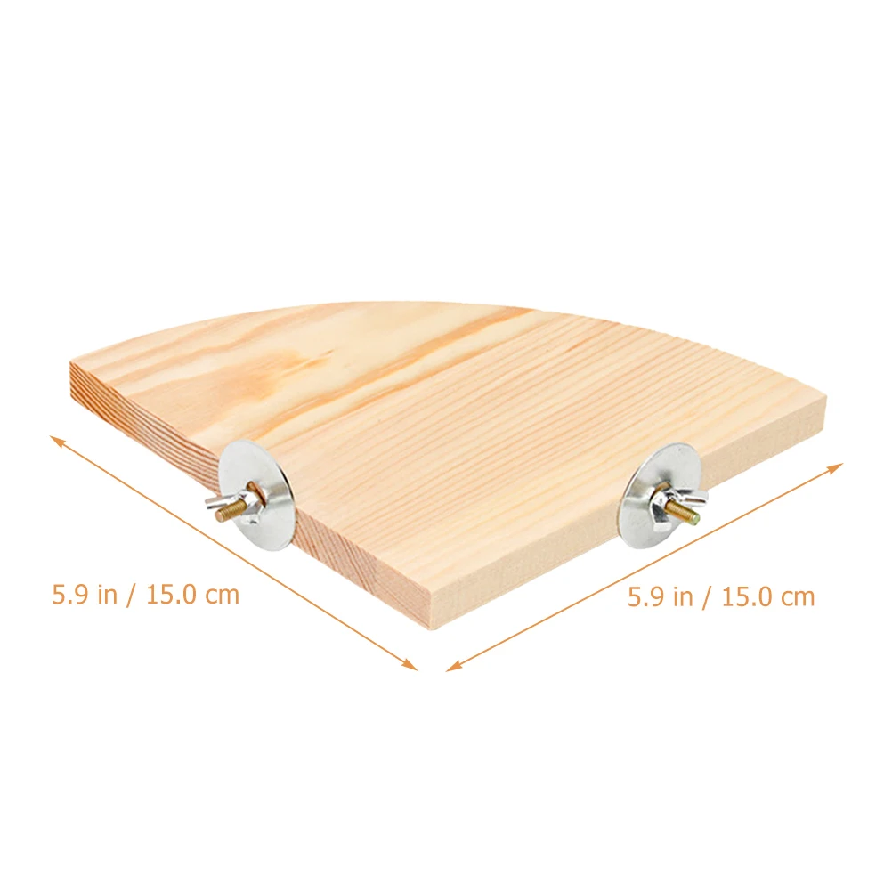 

2pcs Wooden Parrot Accessories Perch Stand Platform Durable Natural Wood For Parakeet Cockatiel Playground Exercise Climbing
