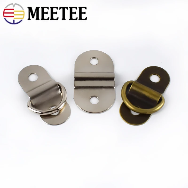 Meetee 4/10pcs fibbia ad anello in metallo D clip a U ponte ad arco per borse a mano appendiabiti in pelle accessori Hardware fai da te artigianato